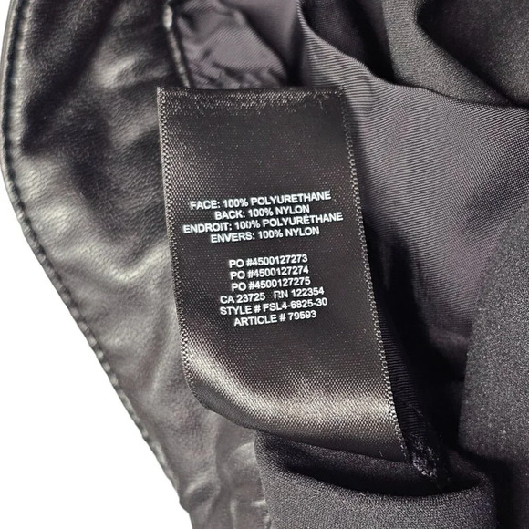 Aritzia Wilfred Modern Cargo Pant Size 6 Black Vegan Leather  High Rise Utility - Picture 5 of 10